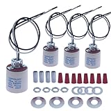 Odlamp E26 E27 Ceramic Light Socket Standard Medimun Base Screw Lamp Holder Bulb Socket with 12' Wire Lead for Halogen Incandescent Led Light Bulbs Replacement (4pcs)