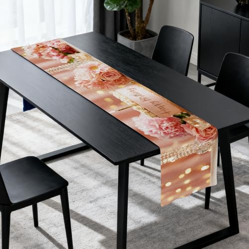 Image of Nuxovilar Birthday Cake Table Runner Flax 13x72 in