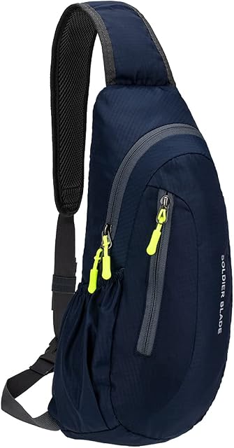 Gisdanchz Waterproof Lightweight Nylon Sling Rucksack Bag for Sports and Outdoor