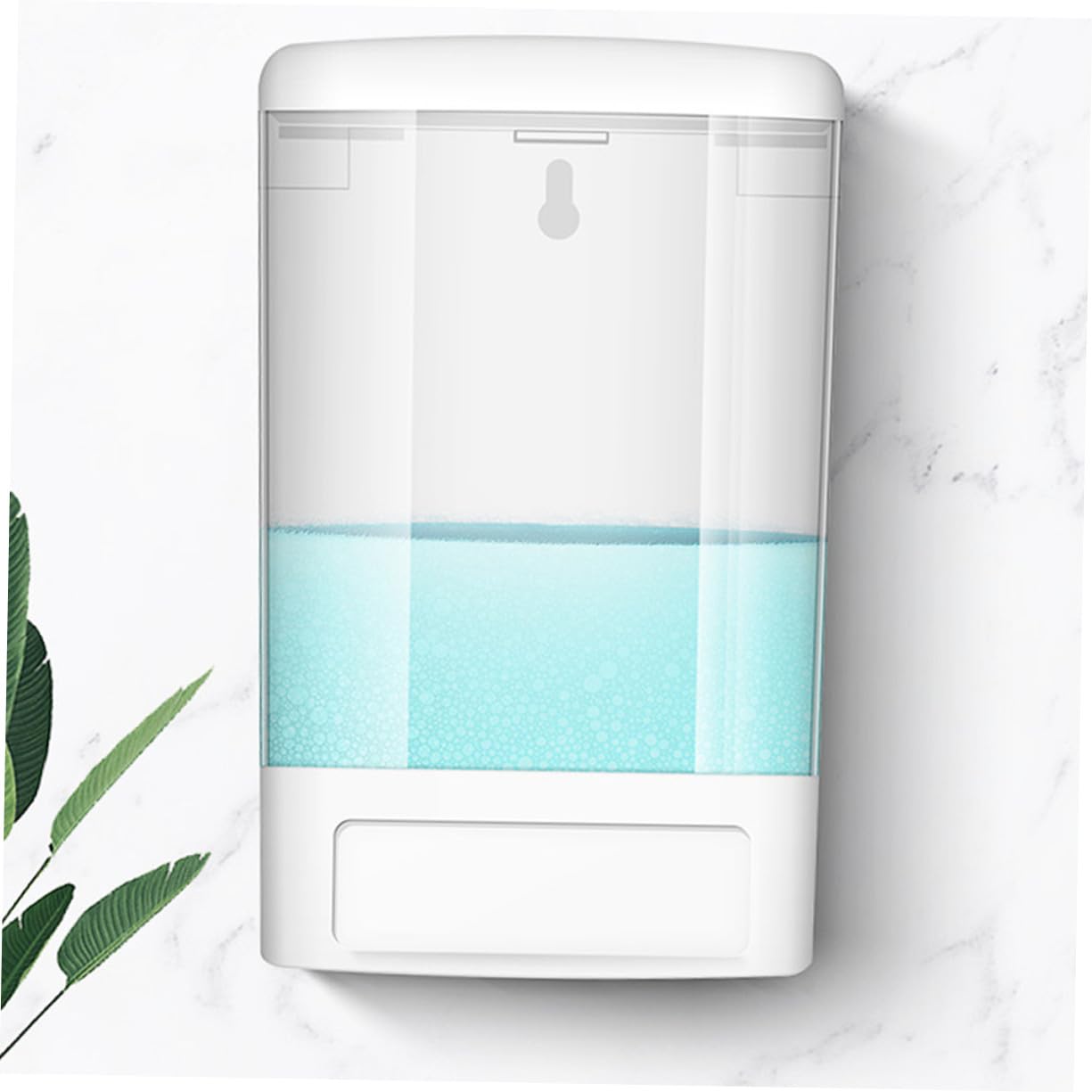 ERINGOGO Distributore Di Sapone Schiumogeno Manuale Parete Realizzato in Plastica Di Facile Da Pulire e Riempire Design Antigoccia Adatto Per Uso Domestico e Professionale
