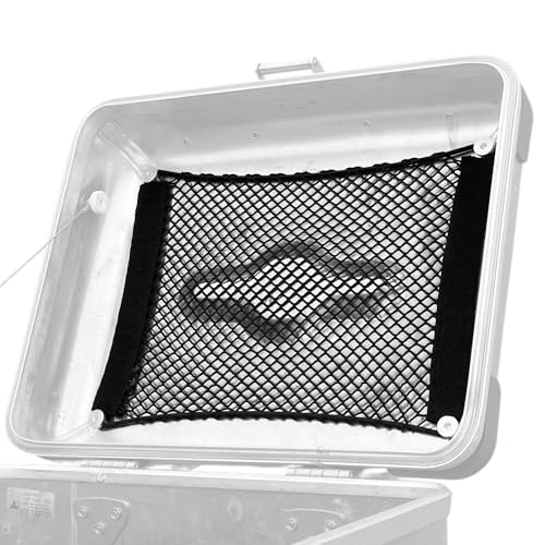Elastic Cargo Net for Hard Motorcycle Pannier Lids – Premium Organizer for Small Gear & Accessories (Size L) Fits BMW R1200 GS/GSA, R1250 GS/GSA, F800 GS/F850 GS/GSA
