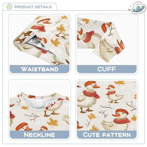 JUNZAN Autumn Fall Duck Orange Scarves Little Boys Sweatshirts Hoodies Crewneck Kids Pullover Hoodie Athletic 4T3