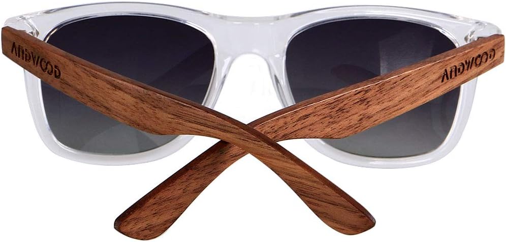 ANDWOOD Wood Sunglasses Polarized for Men Women Uv Protection Wooden Bamboo Frame Mirrored Sun Glasses - Image 4
