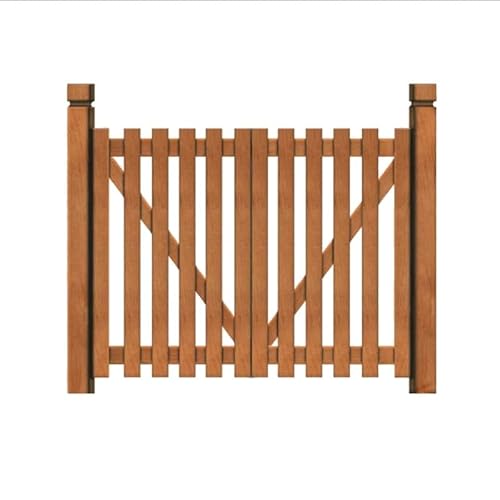 Generisch Generic Teak Doppelflügeltor 120 x 100 cm