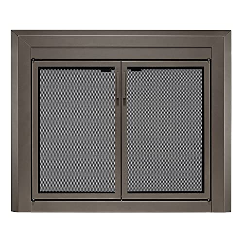 Image of UniFlame Logan, Cabinet-Style Fireplace Doors, Oil Rubbed Bronze, Small