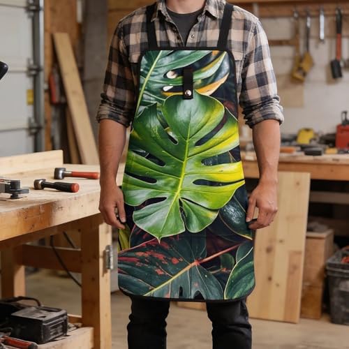 Delantal de trabajo con diseño tropical multicolor miniatura 5