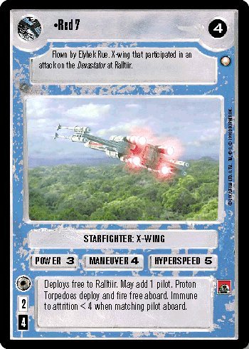 STAR WARS CCG LS SPECIAL EDITION RED 7 307U
