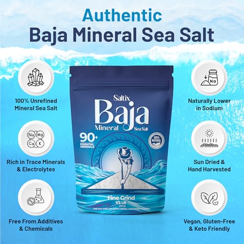 Saltix Baja Mineral Sal Marina Fina 8 oz Unidad miniatura 3