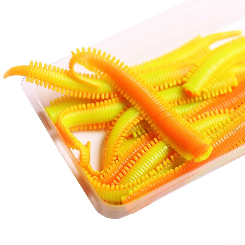 Palatable Sand Silkworm Fishing Lure, Lifelike Sand Silkworm Fishing Lure, 10pcs/set, TPR Material, 40CM+ Stretchable,Soft Plastic Worms Lures suit various fishing techniques and preferences