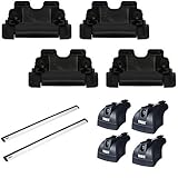 Max. Zuladung 100 kg Thule 4021 Montage-Kit + Thule 753 Fixpunktfußsatz + Thule 961100 WingBar 961 Dachtraverse Rapid System