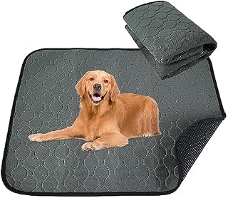 MIGHTYDUTY Dog Training Pads Washable Waterproof Puppy Training Pad Fast Absorbing Warming Mat Reusable Pet incontinence Mat with Non-slip Bottom for Home Car Travel, 45 x 60cm, (M, Grey)