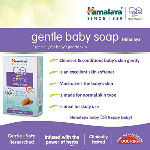 Image of Himalaya Baby Shampoo (400 ml) & Himalaya Gentle Baby Soap Value Pack, 4 * 75g