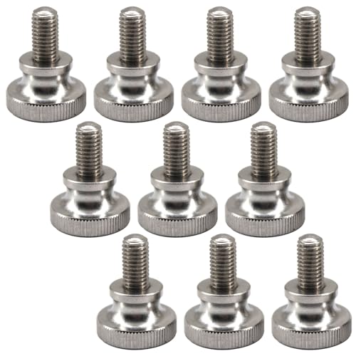 Tornillos moleteados planos de acero inoxidable 304, M3 x 8 mm, 10 unidades