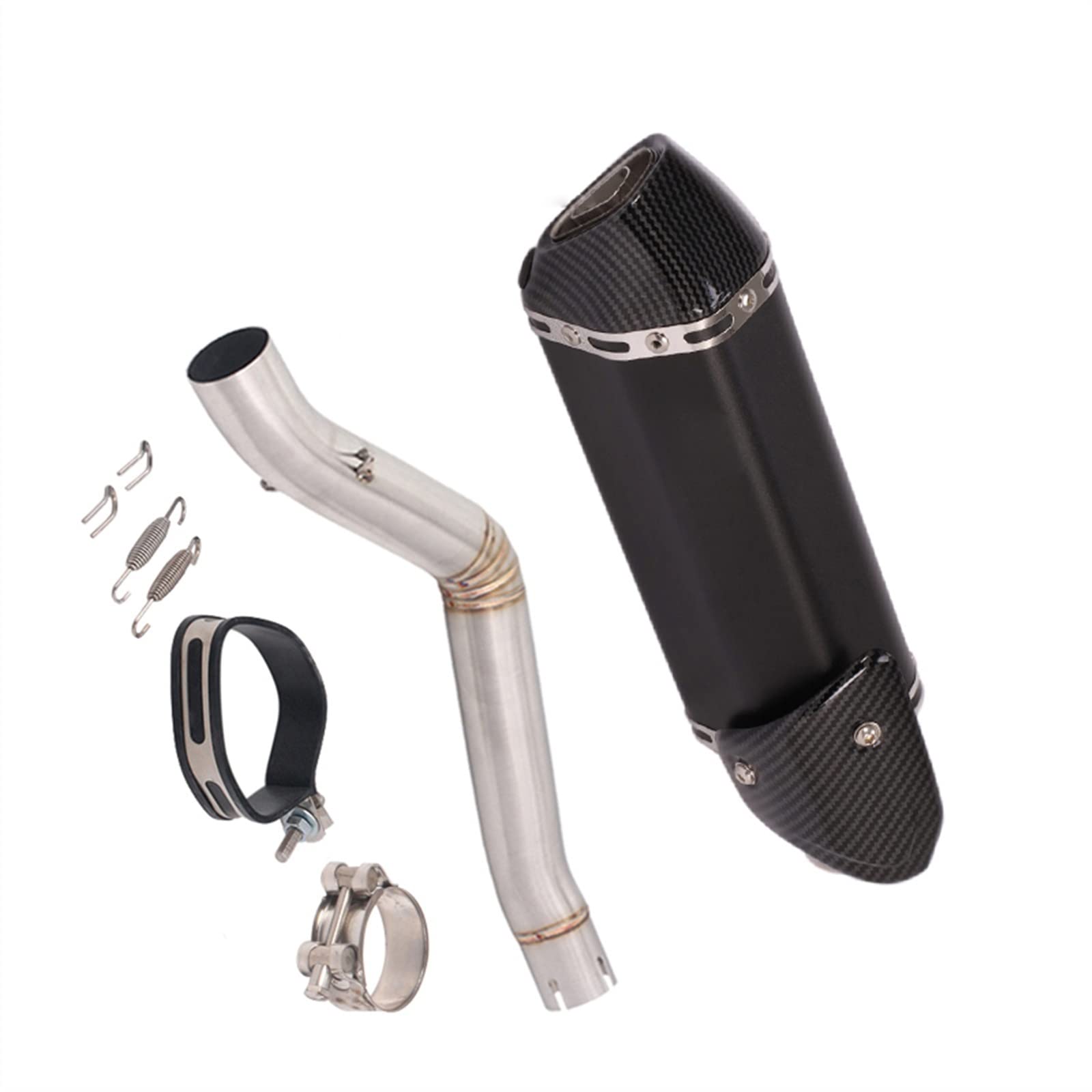 Slip On Sistema Completo Di Scarico Moto Collegamento Centrale Tubo Eliminator Migliorato In Acciaio Modificare Fuga Per Benelli TRK502 TRK 502