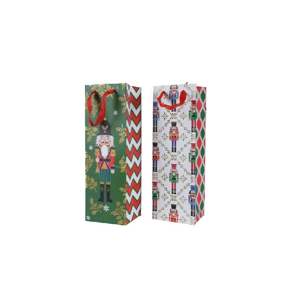 KaemingkDecoris Christmas Paper Rectangle 36Cm Gift Bag Nutcrackers With Handle Assorted 1 Piece