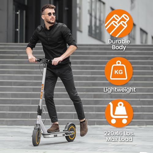 10 Inches Foldable Electric Scooter - Unique Performance and Upgraded Pneumatic Tire Foldable Commuter, Suitable for Adult and Easy to Store and Transport - HURES36 - Thumbnail 2