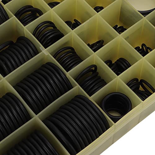 Kit de VedaçãO Aramox O-Ring, 444 PeçAs Kit de Gaxeta Universal O-Ring Conjunto AC Sortido de Borrac