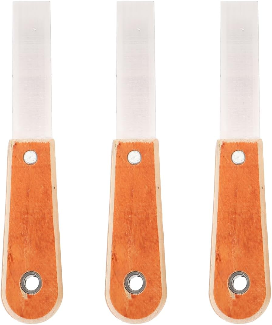 POPETPOP 10-Piece Professional Putty Knife Set Wooden Handles Polished Scrapers for Home Decoration Wall Repair and Plastering Sturdy and Portable Trowel Tools