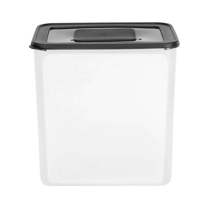 Cutting EDGE 3X Series 10L Modular Storage Container Black (Set of 1) | Food Grade Plastic, BPA Free, Airtight Lid, Ideal for Rice, Flour, Pulses, Cereals, Snacks & Kitchen Storage