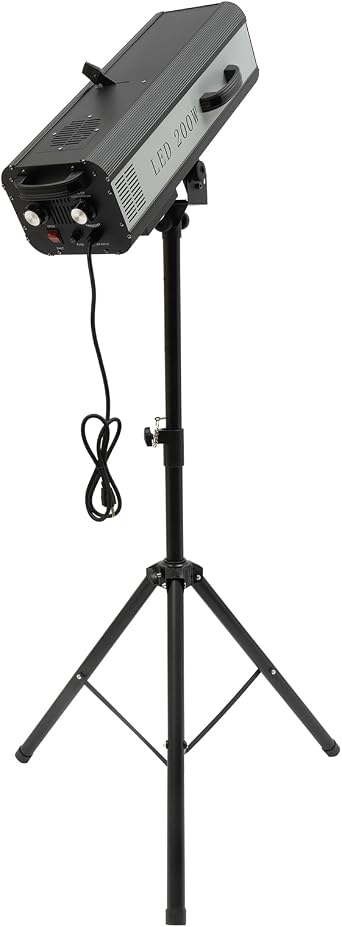 200w Led Follow Stage Spot Light with Stand, Multi-Color Stage Spotlight, Stage Spot Light, Manual Control Stagelight, Professional Performance Lights for Stage Theater Wedding Dj Performance