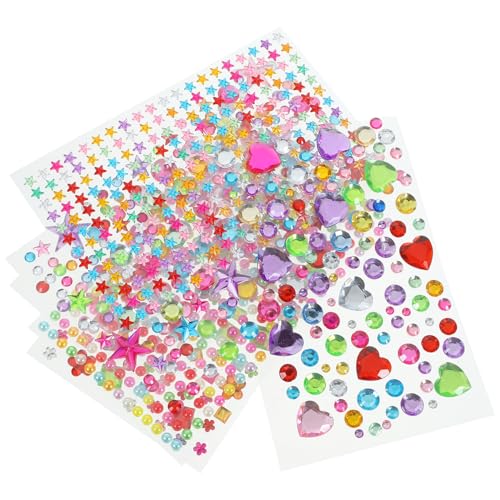 Lurrose 1 Juego Etiqueta Engomada Del Diamante De Cristal Póster Espuma Pegatinas Papel Tapiz Ajustable Ventiladores Plegables Juguete Adhesivos Acrílicos Multiusos Arte Pegatinas 6 Hojas