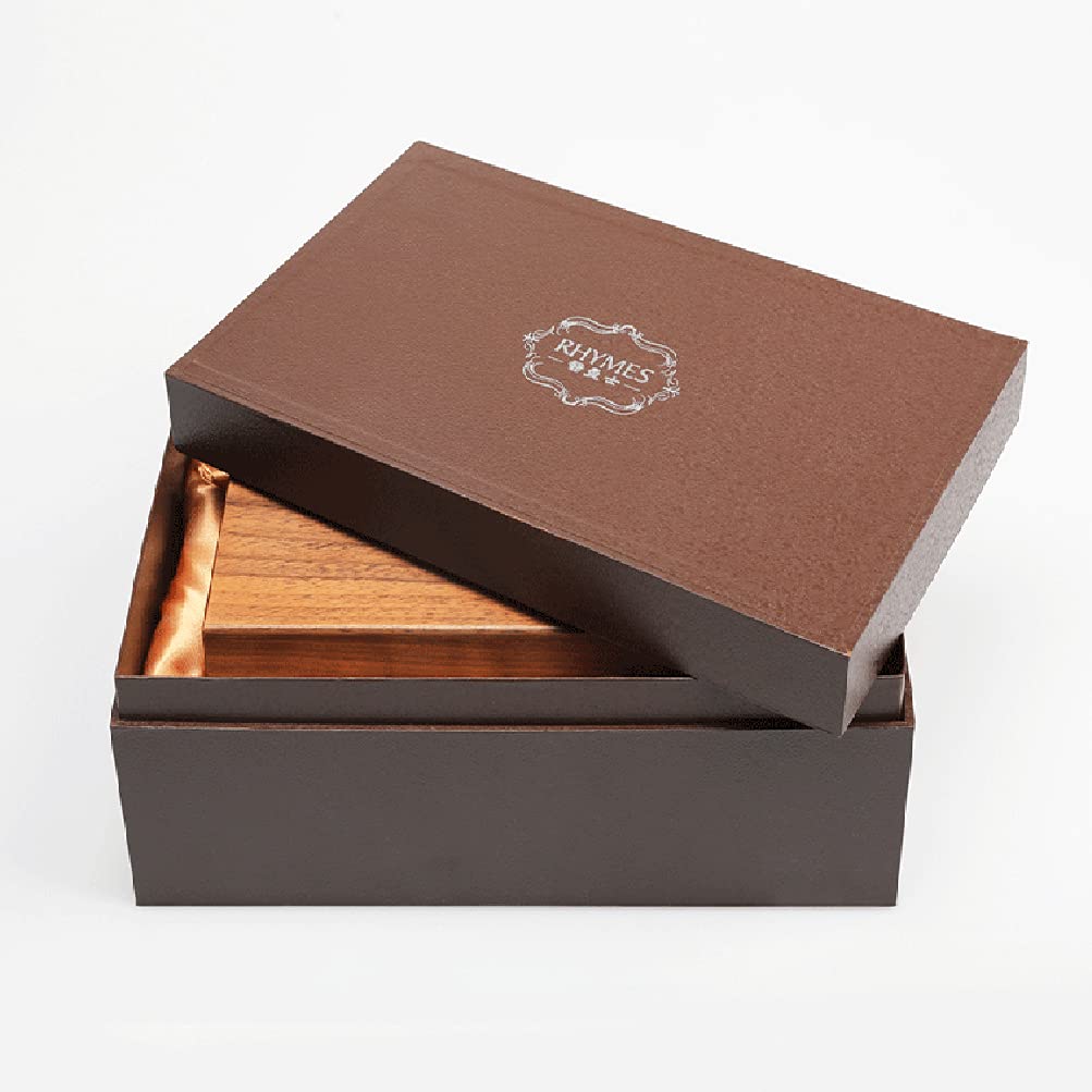 SOFTALK Caja de música de madera con rimas, cajas musicales coleccionables de alta gama, regalos para Navidad, cumpleaños, día de San Valentín (caja de música de una sola capa de 30 notas, melodía
