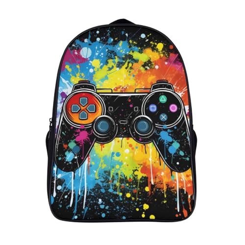 Mochila escolar de videojuegos con espalda acolchada contra el peso