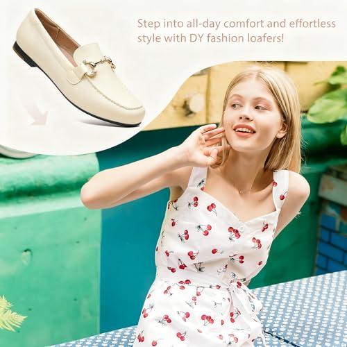 Image of DeYashopin Womens Loafers Shoes Fashion Low Heel Slip on Shoes Comfortable Driving Flats