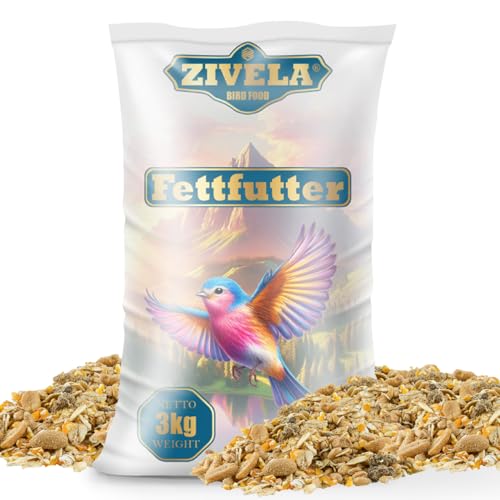 Pienso graso para aves silvestres, 3 kg, 3 kg, alimento graso para todo el año, alimento mixto para aves silvestres, 3 kg