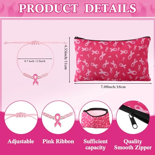 Ruban rose et espoir : kit de 48 accessoires et carnets inspirants