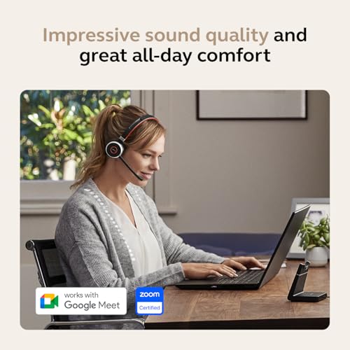 Jabra Evolve 65 SE Link380a UC Stereo- Bluetooth Headset with Noise-Cancelling Microphone, Long-Lasting Battery and Dual Connectivity - Works with... - Image 4