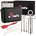 Meat Injector Kit with Case - 304 Stainless Steel Syringe - 3 Marinade Injector Needles for Gourmet and BBQ Meat, Turkey and Chicken Preparation. Large 2 oz. Marinade Capacity with 2 Cleaning Brushes