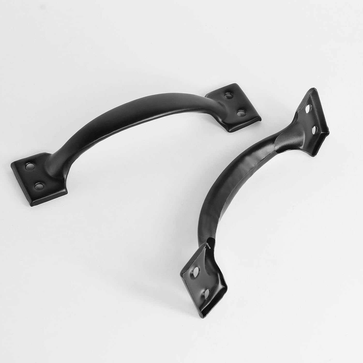 5.5 Inch / 140mm Cabinet Door Handles, Black Curved Gate Pulls, Vintage Drawer Pulls, Bow Handle Pulls Door Hardware for Door Dresser Cabinet Cupboard Suitcase, Pack of 2