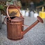 1 Gallon Copper Metal Watering Can, Removable Spout | Vintage Plant Water Can for Indoor, Outdoor, Garden, and Patio Use