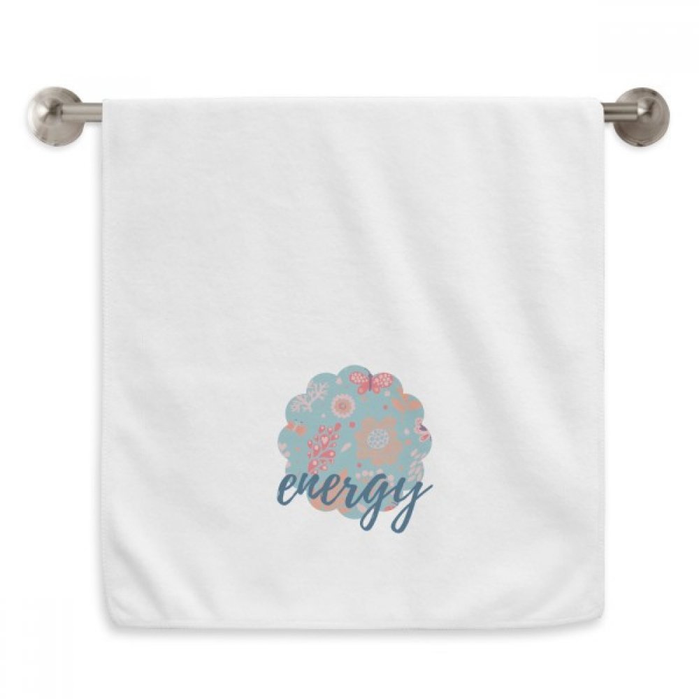 Serviette fleur bleue moelleuse 13x29" absorbante et douce pour le visage