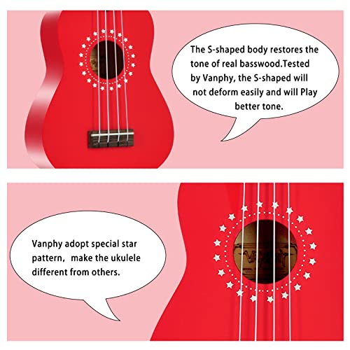 VANPHY Ukulélé soprano 53,3 cm pour débutant avec kit de démarrage, sac à dos, corde en nylon, chiffon de nettoyage… - Les Beatles, Paul McCartney, John Lennon, RIngo Starr, George Harrison VANPHY Ukulélé soprano 53,3 cm pour débutant avec kit de démarrage, sac à dos, corde en nylon, chiffon de nettoyage… – Image 4