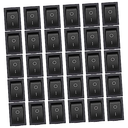 Homoyoyo 35Pcs Toggle Switch Pin Rocker Switch for Electrical Appliances Heat Resistant Easy Installation for Home Car Boat Use