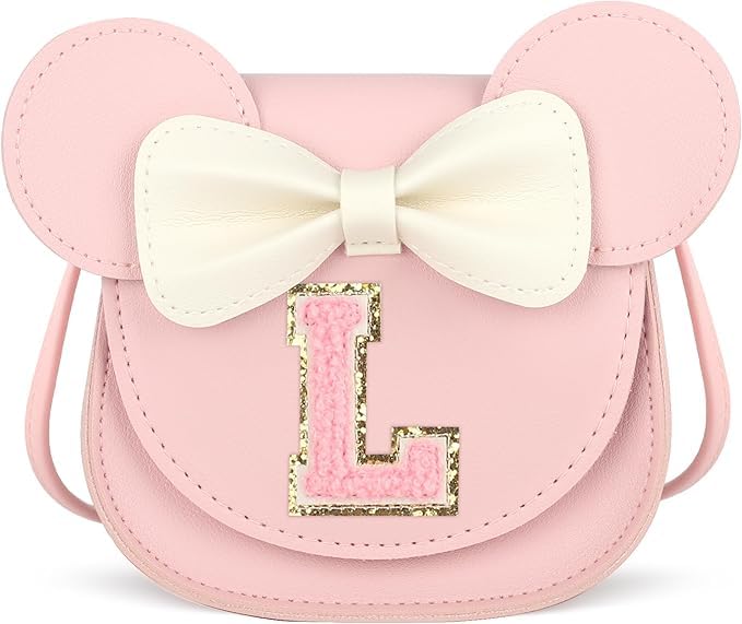 Mini orejas de ratón en un bolso cruzado rosa para la ilusión de las niñas