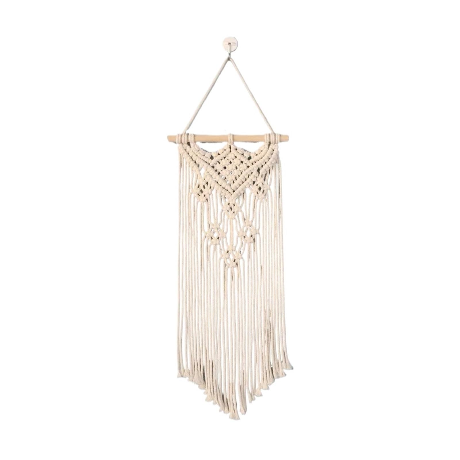 Xinglongs Macrame Wall Hanging 2pcs Macrame Wall Hanging Handwoven Cotton Rope Tapestry Boho Home Decor