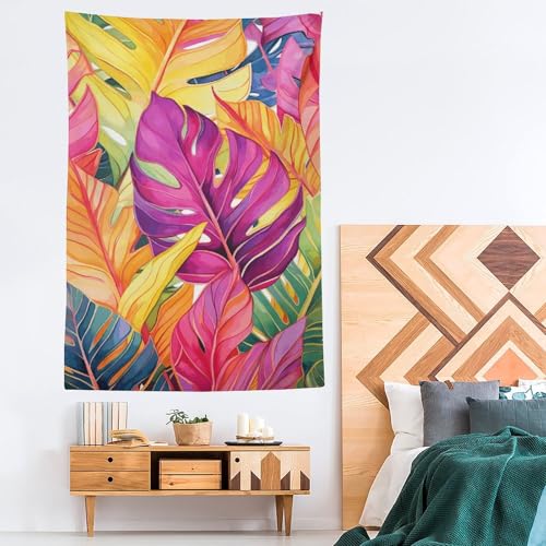 Tapisserie murale haut de gamme deco verticale motifs tropicaux xxl 152 x 228 cm - 4