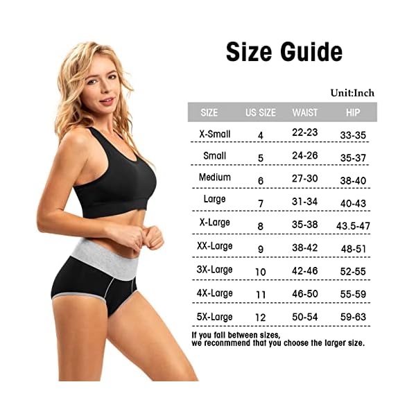 habibee Women's Underwear Cotton Panties for Women High Waisted Stretch Soft 5 Pack - Image 7