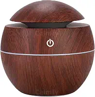 Umidificador de Ar Difusor de Aromas Ultrassônico 130ml - Óleos Essenciais, Luz LED, Bivolt - Silencioso e Portátil para Casa e Escritório (Madeira Escuro)