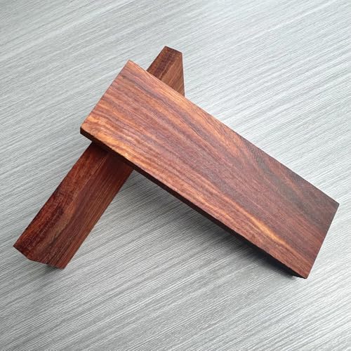 Uotowell Blank Scales Wood Handle for Knife Pre-Cut Sandalwood Sheets for Engraved Decorative Guitar Bodies Necks Gun Grips and Knife Handle Scales Blanks - PAU Rosa