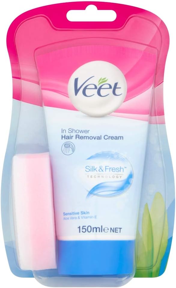 Veet In Shower Hair Removal Cream for Sensitive Skin, 150ml Amazon.co
