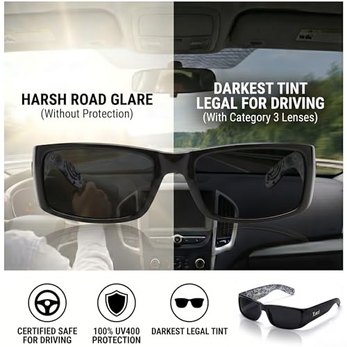 Image of Locs Mens Hardcore Gangster Sunglasses Bandana Print