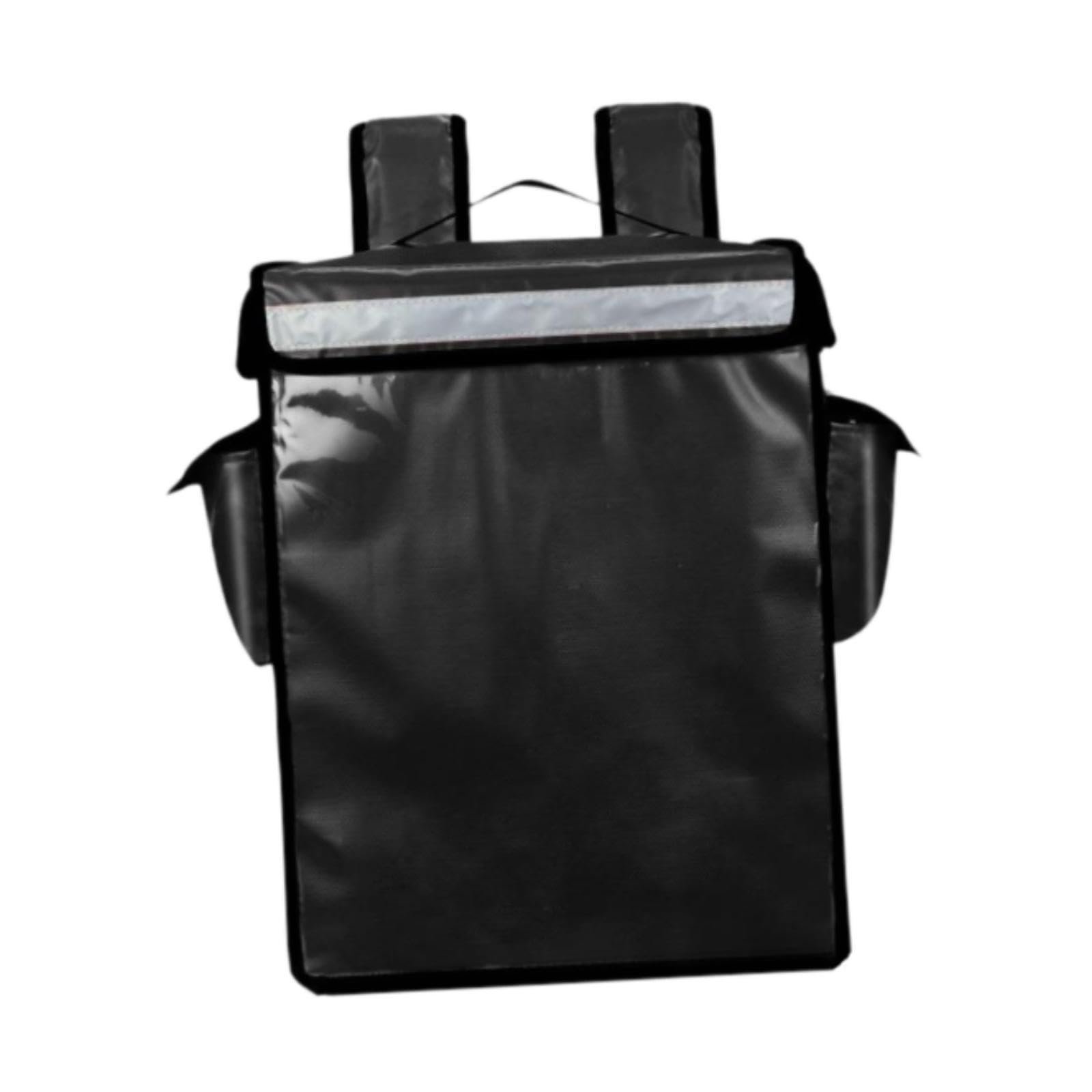 Mochila Térmica para Reparto de Supermercado, Bolsa de Pizza Multifuncional Impermeable para Llevar Comida, Ideal para Camping, Actividades Al Aire Li, Negro, Individual