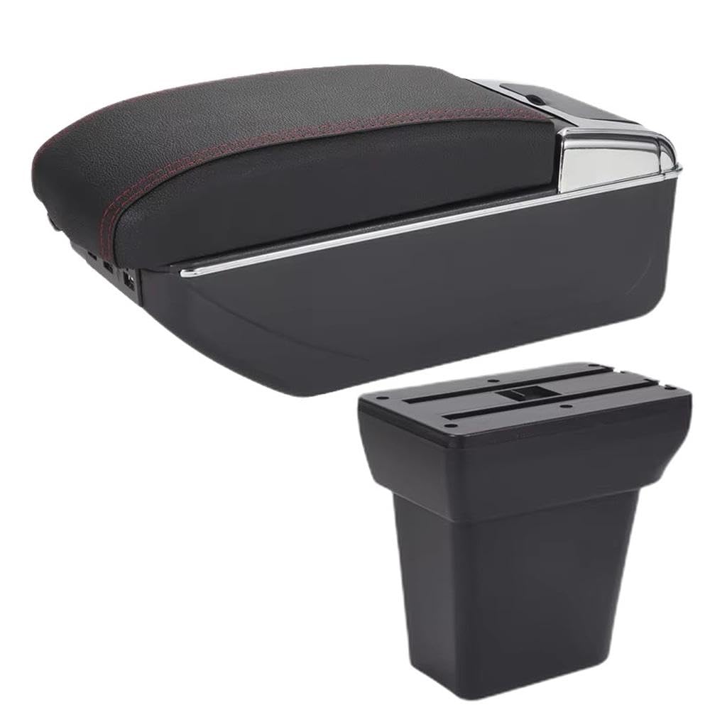 Sxqpocar B1 Black Red 7Usb For Ford Ecosport 2009 Car Armrest Box Auto Storage Box Replacement Parts