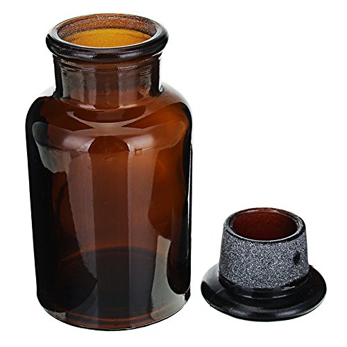 VIDOO Bernstein Glas Breite Mund Flasche Chemische Reagenzien Lagerung Flaschen Lab Glaswaren 60/125/250/500Ml- 500Ml