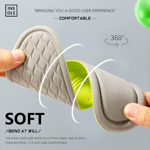 XINIFOOT 6 Pares Plantillas Antiodor para Calzado Hombre US 8-11 miniatura 2