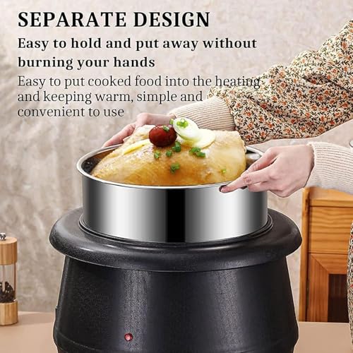 Scalda-Zuppe Elettrico con Controllo Preciso della Temperatura, Ideale per Riscaldare Cioccolato, Salsa di Salsiccia, Arachidi E Formaggio in Ambienti Commerciali.